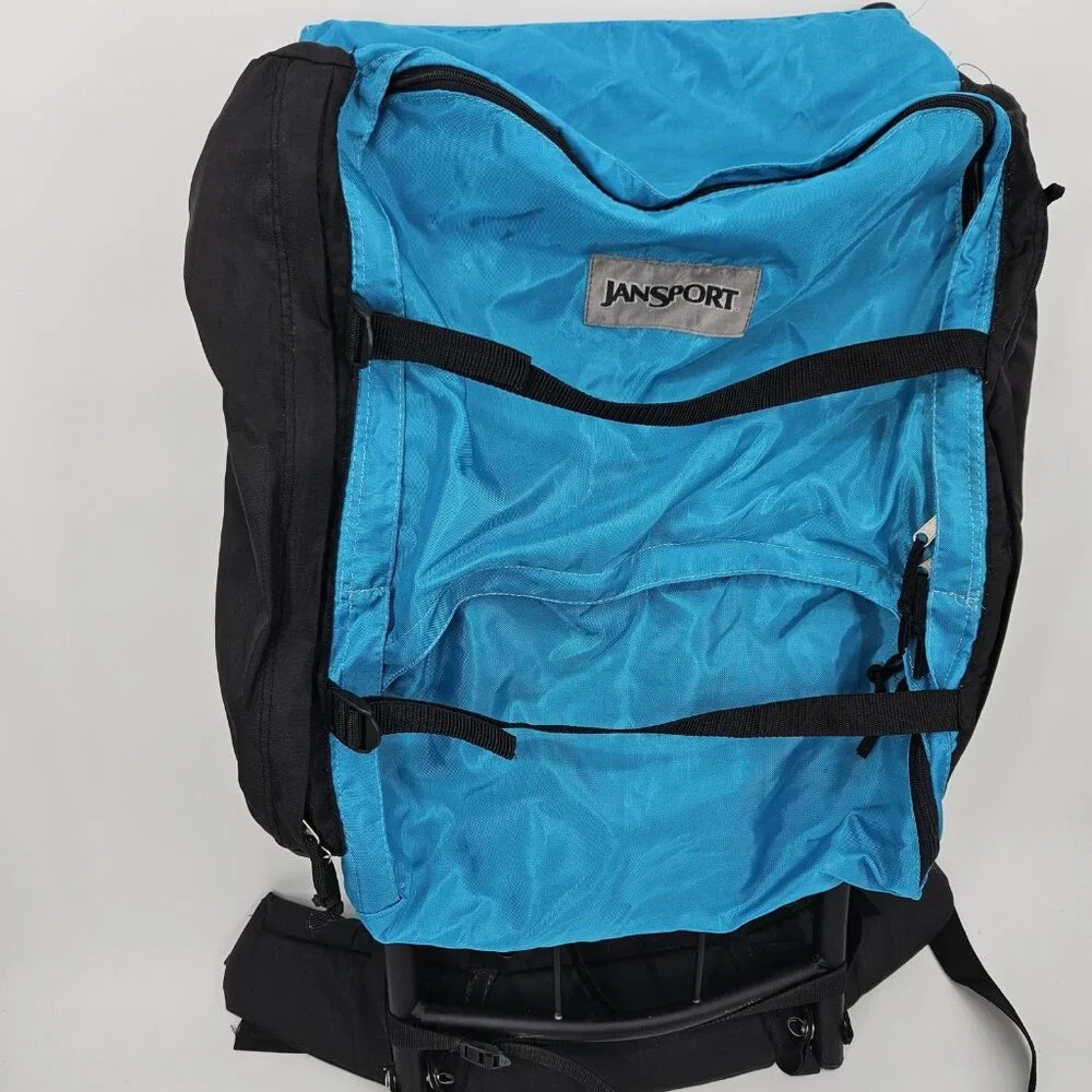 Vintage Jansport External Frame Backpack Hiking Camping Large Pack Tube Metal US